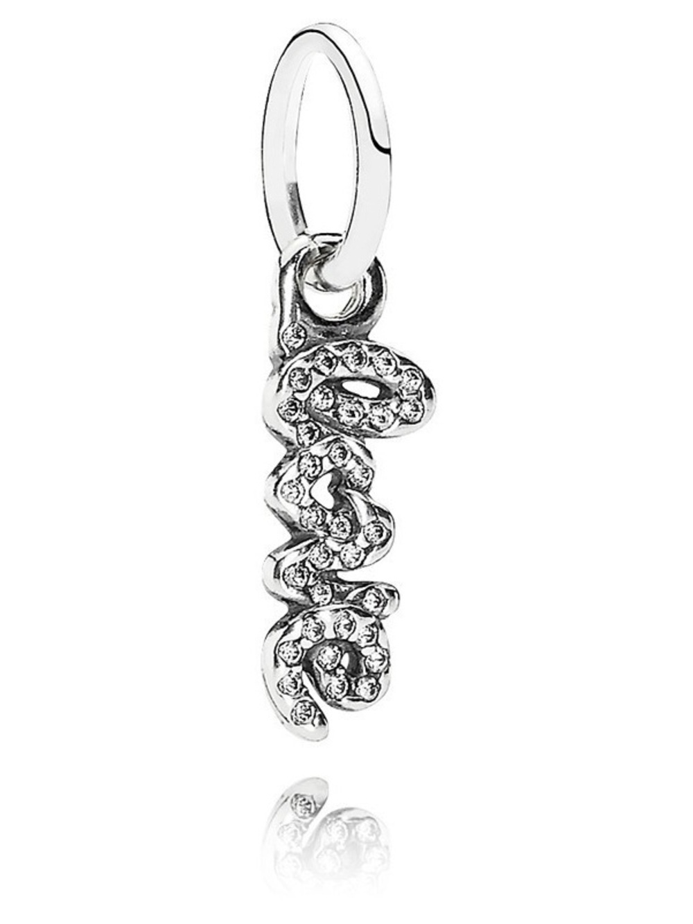 Authentic Pandora Signature of Love Dangle with CZ #791428CZ Sterling Silver